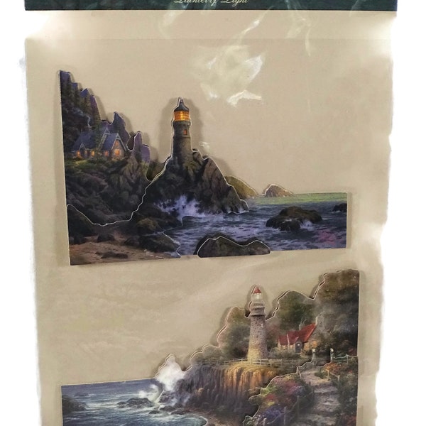 Thomas Kinkade 3-D Stickers pack of 2 Lighthouses