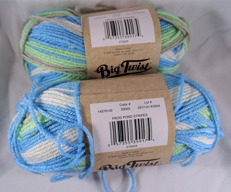 Big Twist Baby Yarns Baby Frog Pond Stripes Knit Knitting Etsy