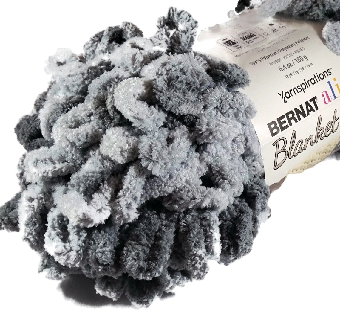 Bernat Alize Yarn Blanket EZ Slate Grays Jumbo Etsy