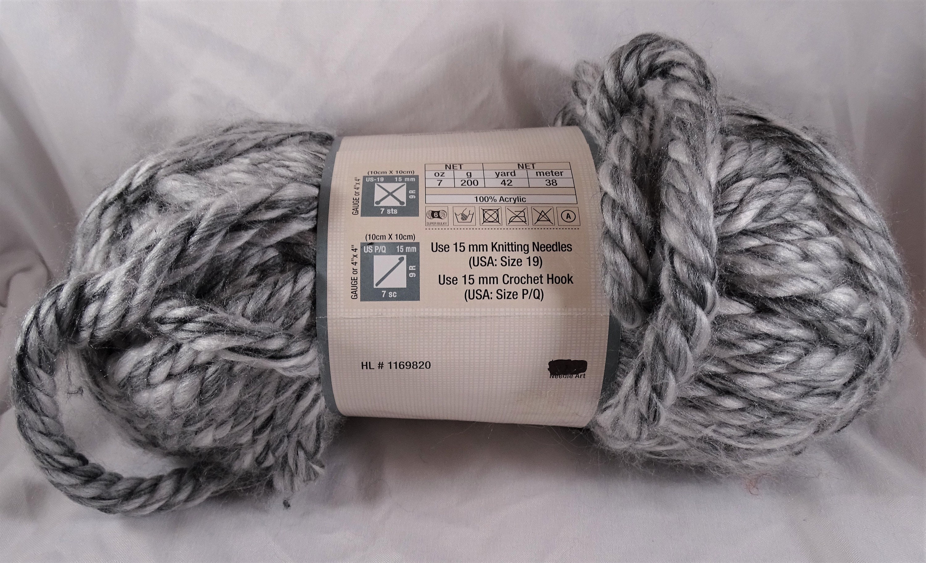 Yarn Bee Uber Luxe Medium Grey Knitting Crochet Craft Etsy
