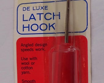 Herramienta vintage para tejer alfombras Boye De Luxe Latch Hooke