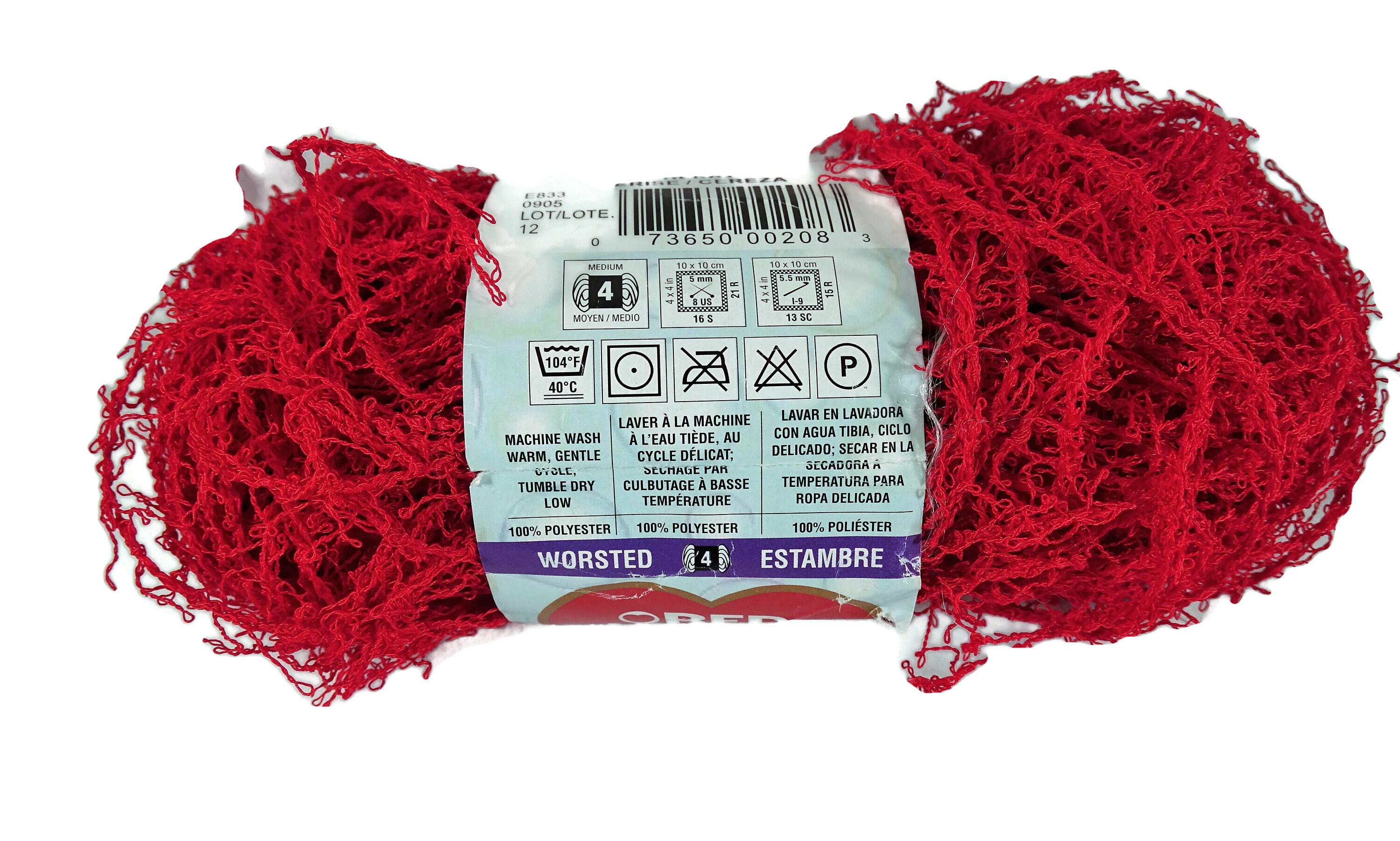 Red Heart Scrubby Yarn Cherry Red Knit Crochet Dishcloths - Etsy