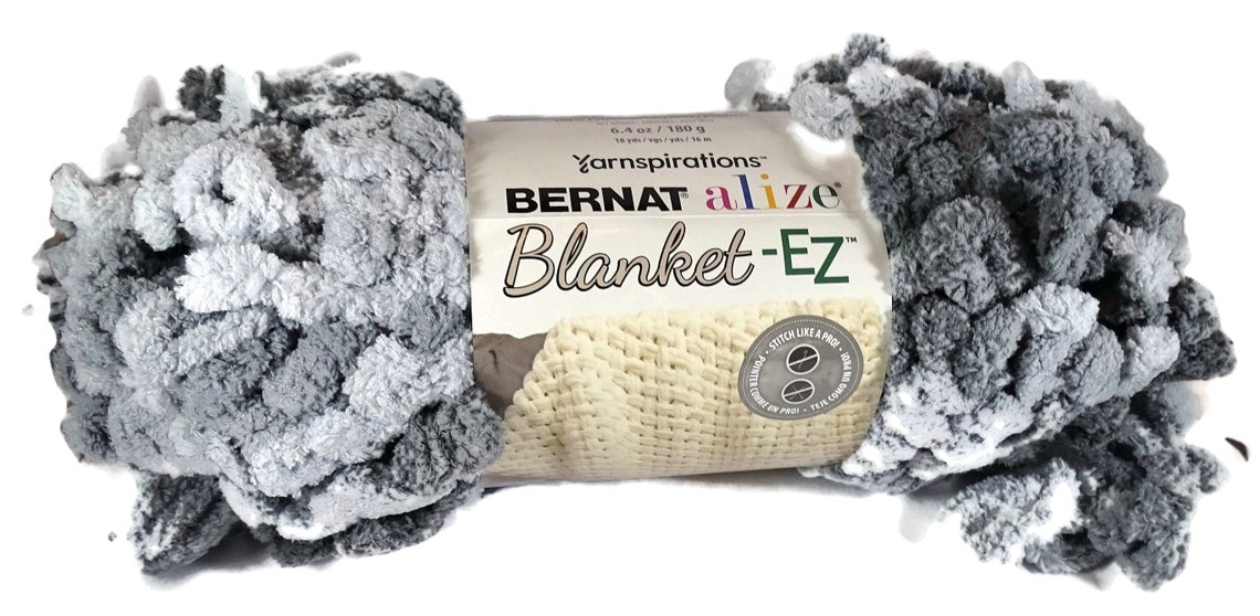 Bernat Alize Yarn Blanket EZ Slate Grays Jumbo Etsy