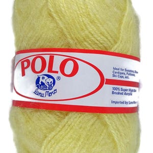 Lana Moro Polo Yarn Yellow Brushed Acrylic Knitting Crochet Craft