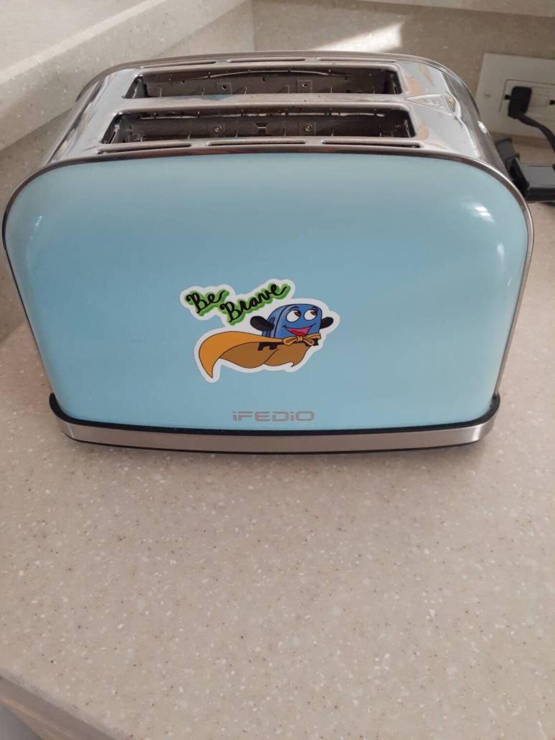 Be Brave Little Toaster Sticker in Green Die Cut Vinyl Decal Etsy