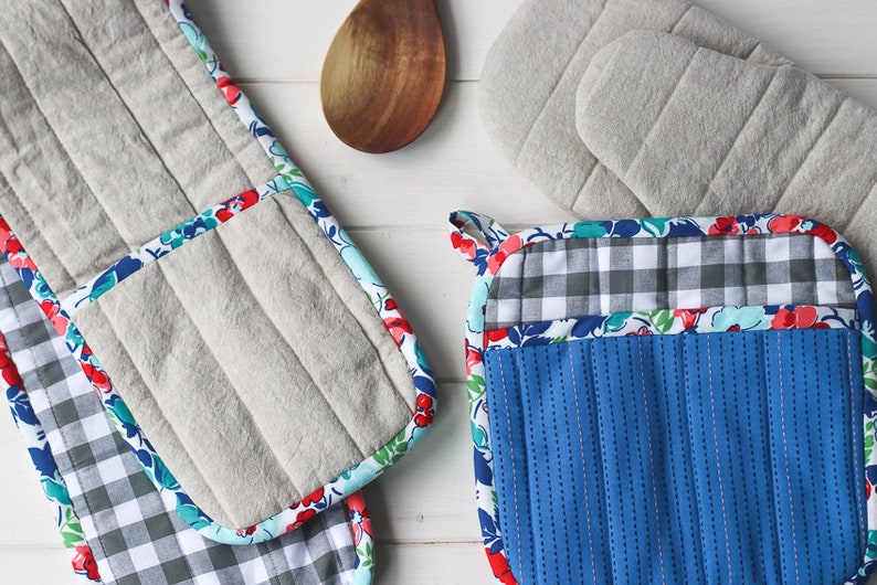 Modern Potholder Sewing Pattern DIY Hot Pads Handmade Etsy