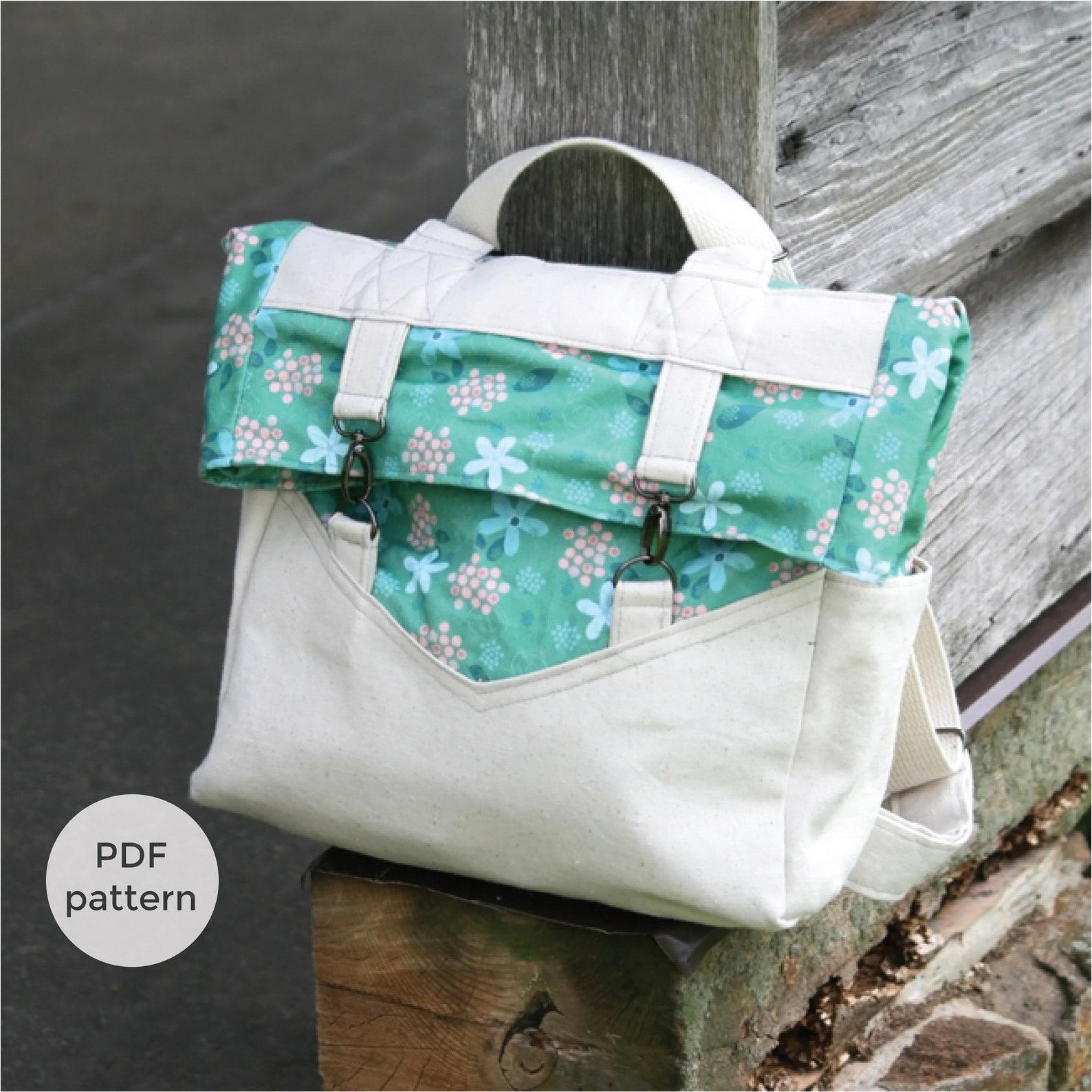 Simple Rucksack Pattern Retro Rucksack PDF Sewing Pattern | Convertible Straps | Vintage ...