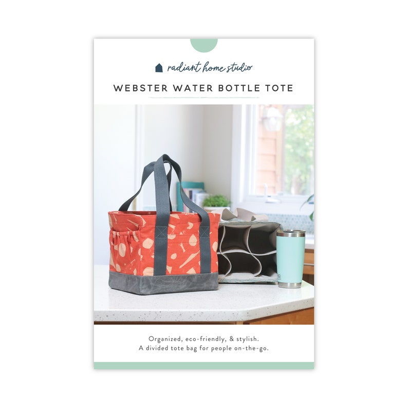 Water Bottle Tote PDF Sewing Pattern Tote Bag Pattern Etsy