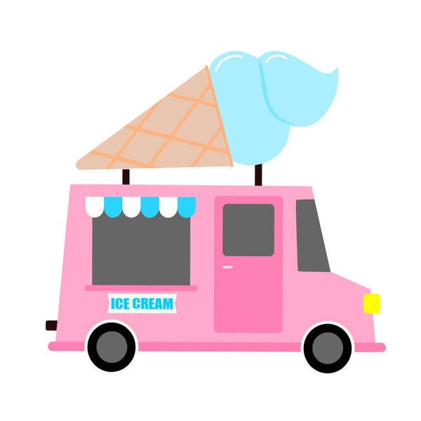 Ice Cream Truck SVG, Ice Cream Car svg, Ice Cream Truck Clipart, Ice Cream svg, Ice Cream Vector