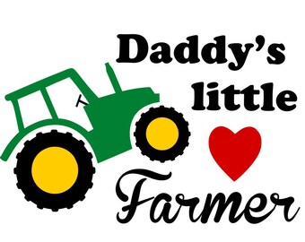 Mały Farmer Taty (SVG), Życie na Farmie (SVG), Plik do cięcia clipartów wektorowych