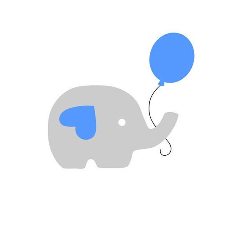 Free Free 276 Baby Elephant With Balloon Svg SVG PNG EPS DXF File