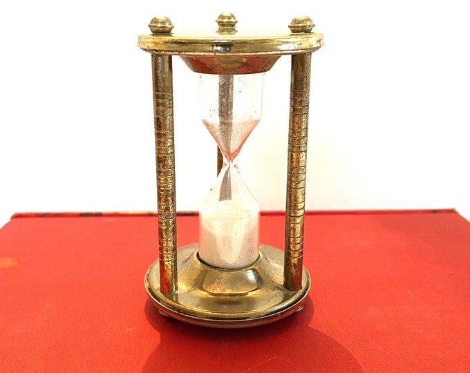 Vintage Brass Hour Glass Decorative Small 3 Minute Hourglass Etsy