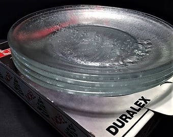 vintage duralex christmas dessert plates set of 4 glass etsy duralex christmas platter