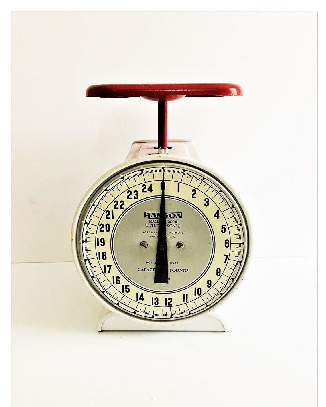 Vintage Hanson Utility Scale Model 2000 White With Red Top 25 Etsy