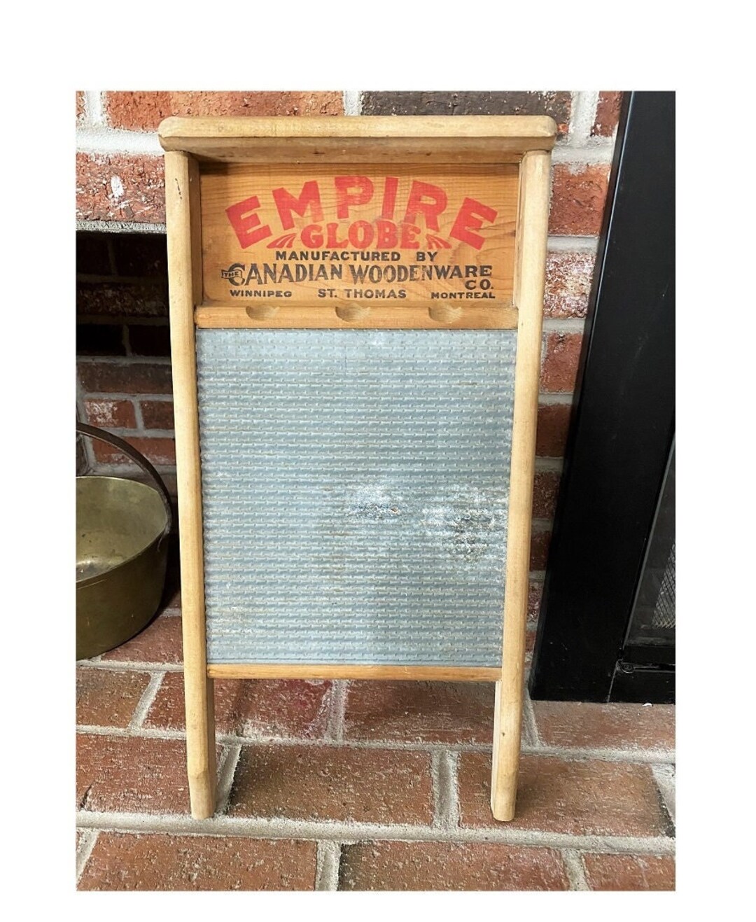 Vintage Washboard Empire Globe Canadian Woodenware Company Etsy