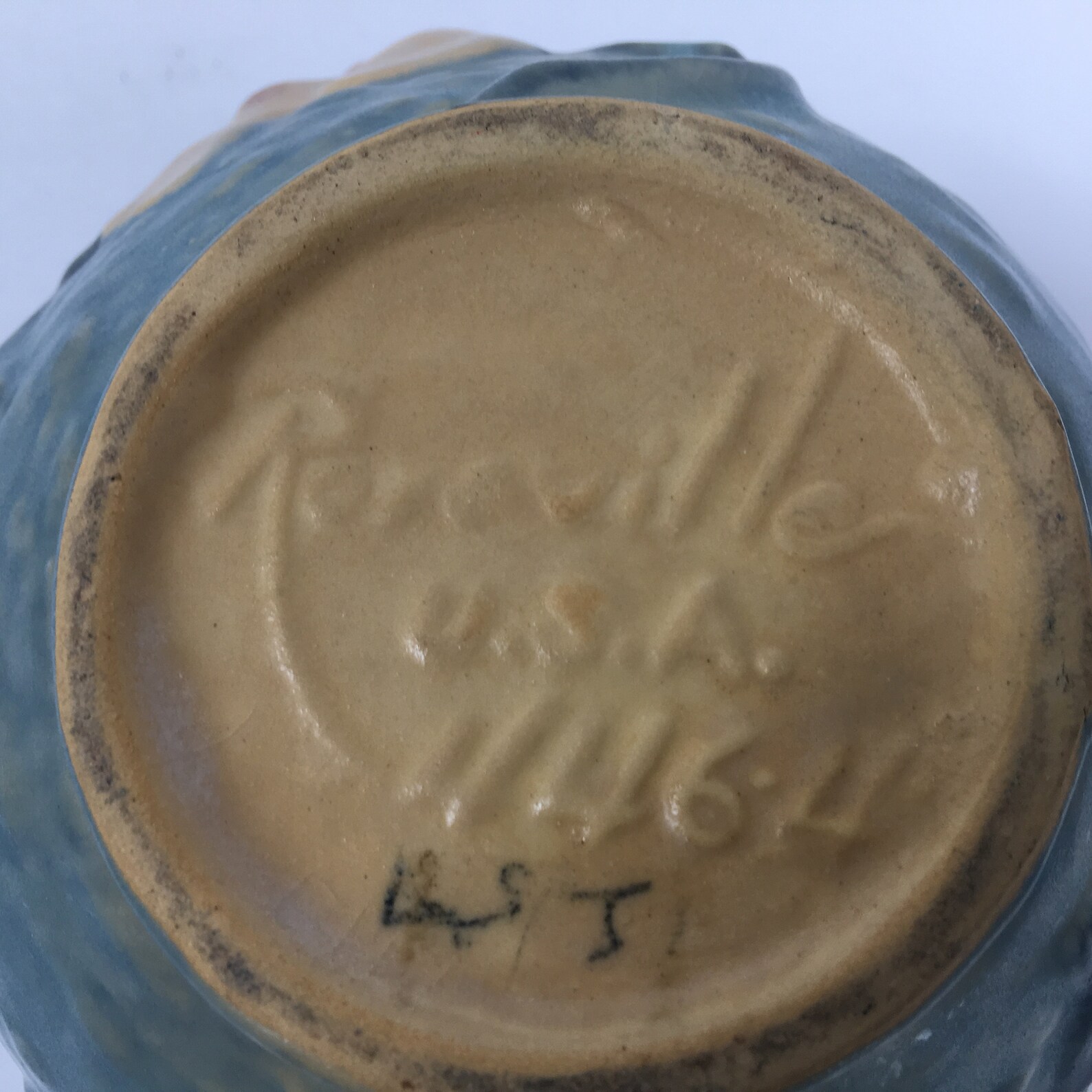 Vintage Roseville USA Pottery Magnolia 446-4 Blue Jardiniere | Etsy