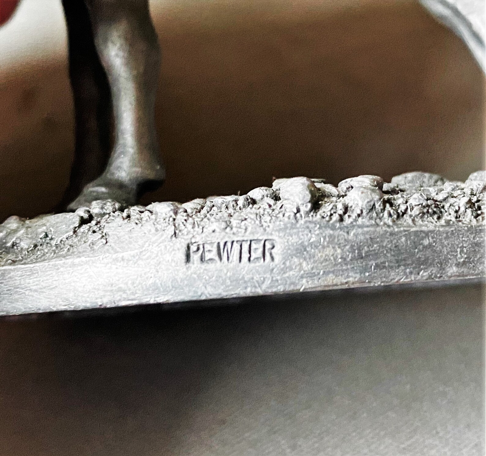 Vintage Cast Metal Pewter Horse Statue on Platform Desk Etsy