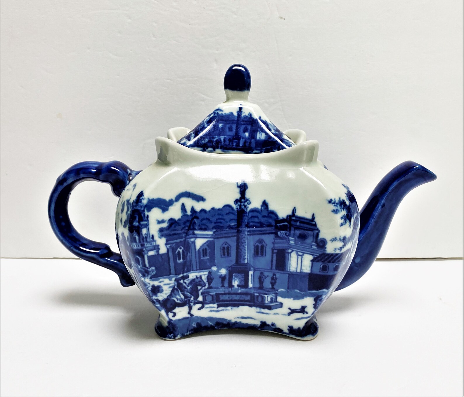 Vintage Victoria Ware Ironstone Flow Blue Tea Pot Contemporary Etsy