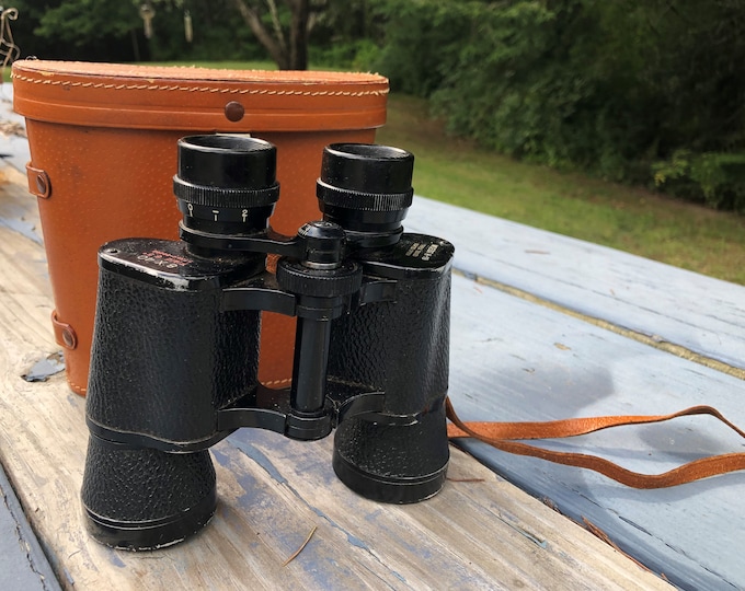 Vintage Wuest Field Binoculars in Leather Case H19 8x40 Made in Japan