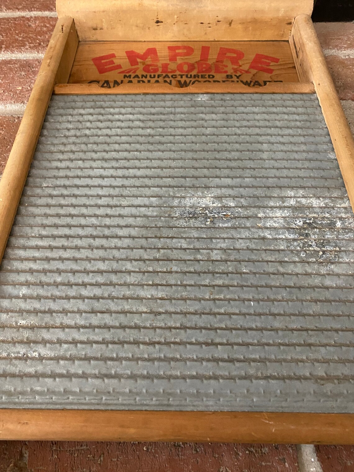 Vintage Washboard Empire Globe Canadian Woodenware Company Etsy