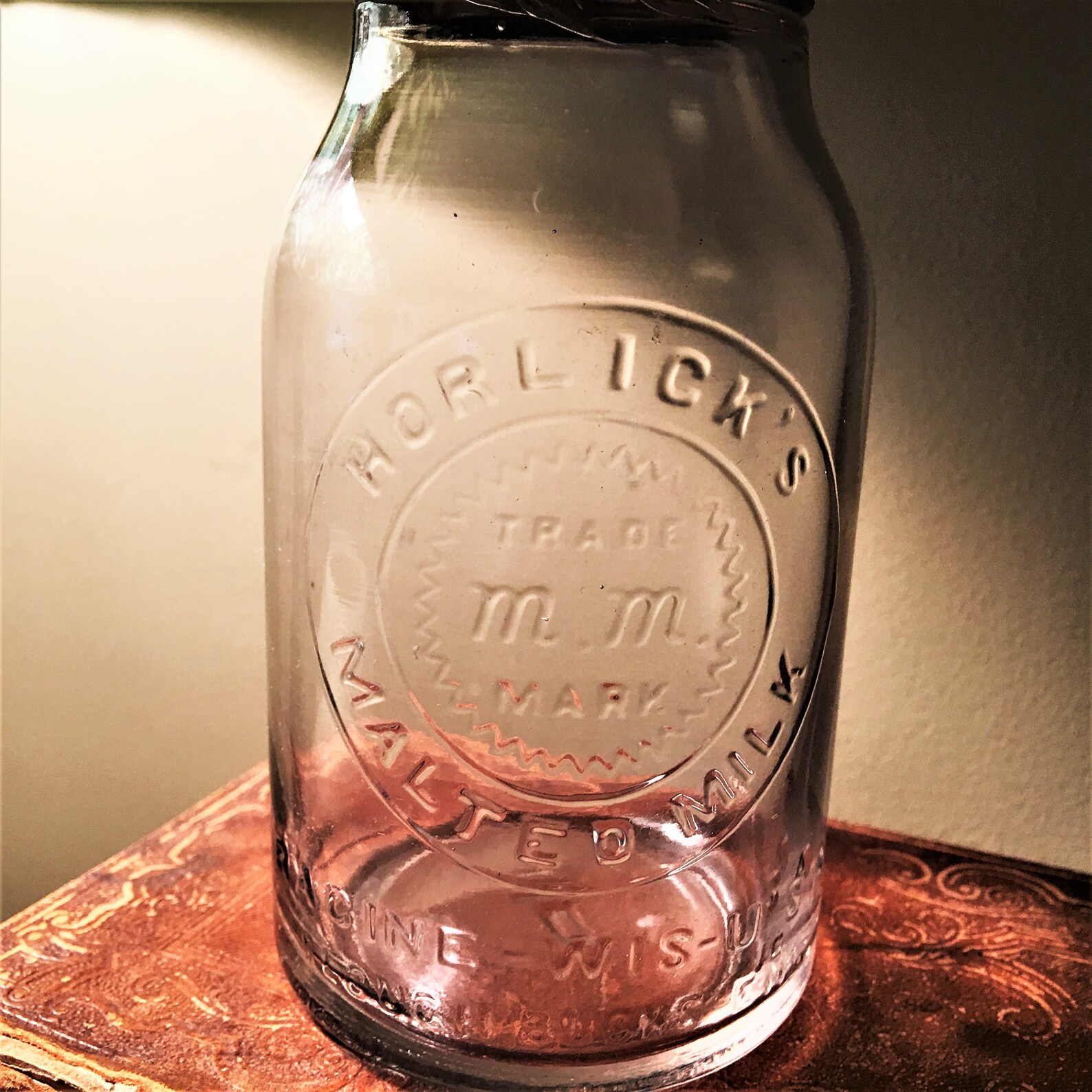 Vintage Horlick's Malted Milk Glass Bottle Made in USA Etsy