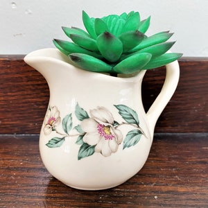 Vintage Creamer Dogwood Flower on Cream Color 3 1/2 inch Tall