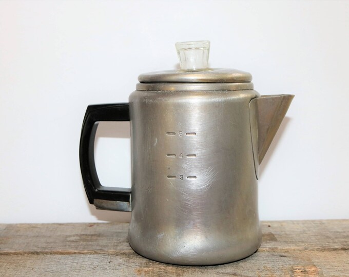 Vintage Camp Coffee Pot Enterprise 1950's Aluminum Coffee Etsy