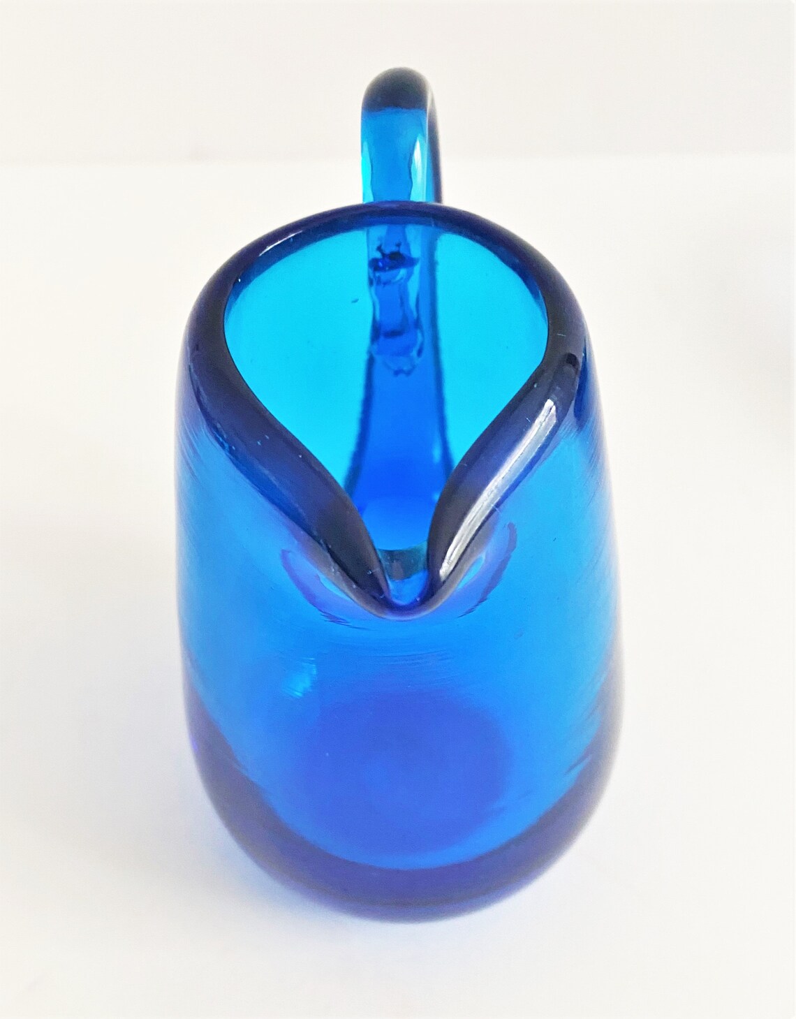 Vintage Cobalt Blue Sugar and Creamer Hand Blown Glass Sugar Etsy