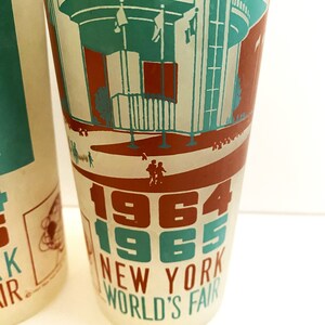 Vintage New York World's Fair Glasses 1964 1965 Tall Frosted Glasses ...