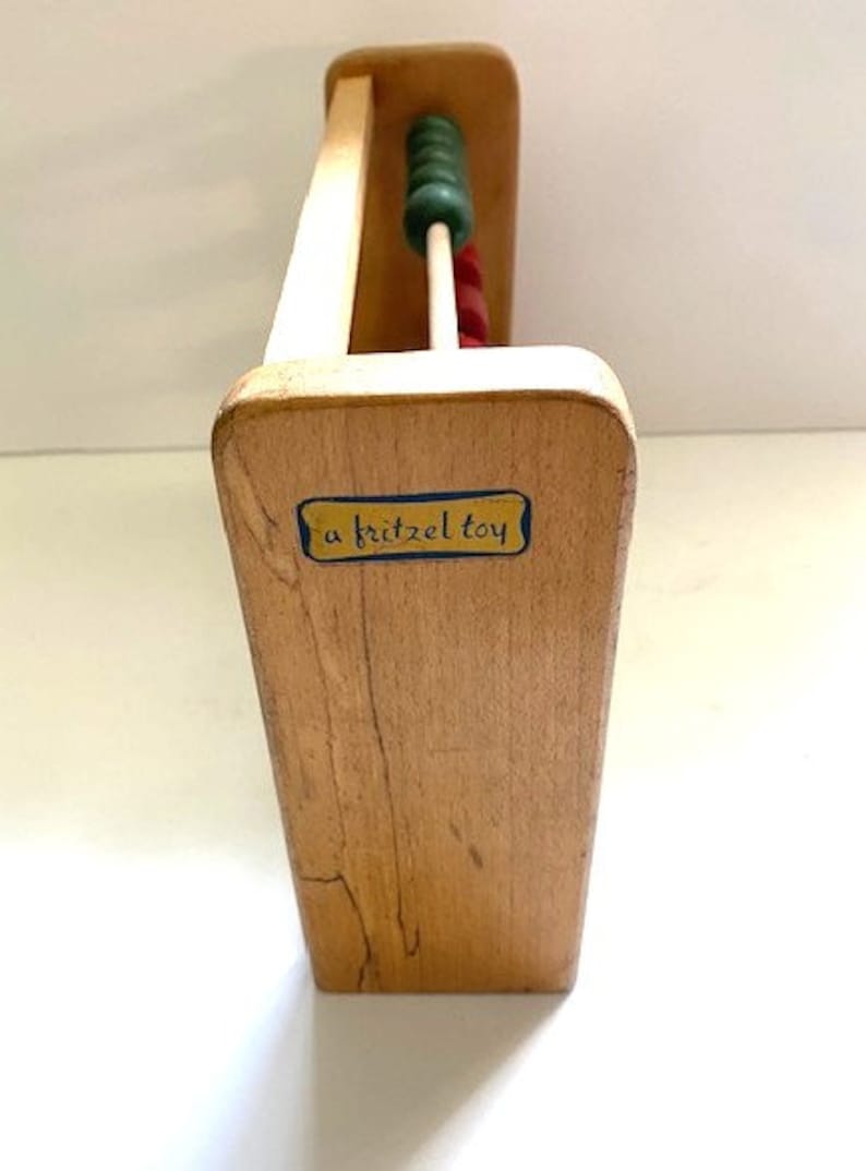 Fritzel Counter Vintage Fritzel Wood Bead Counter, Colorful Abacus Counting Toy Primary ...