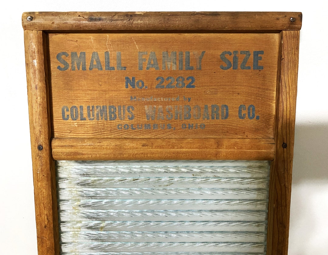 Vintage Columbus Washboard Co. Ohio Family Size Heavy Glass No. 2282 Etsy