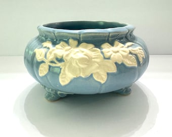A Blue Footed Bowl made by Weller Pottery