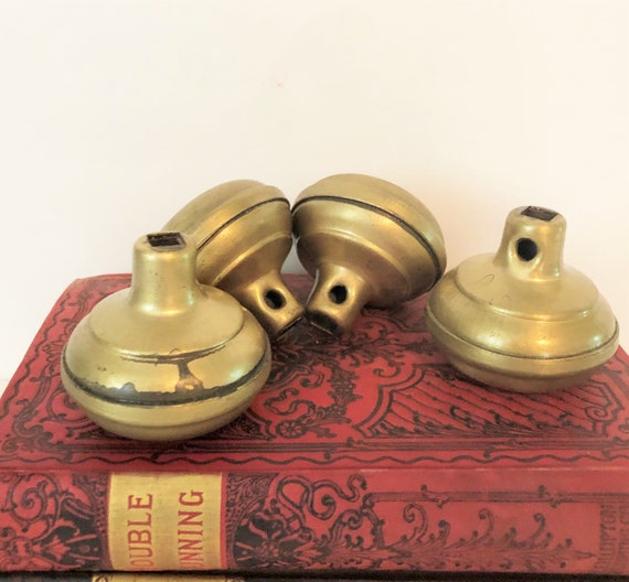 Vintage Brass Door Knobs Arts And Crafts Style Restoration Etsy
