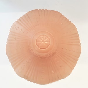 Vintage Pink Glass Lampshade Ceiling Light Cover Satin Glass Hanging Pressed Glass Light Cover