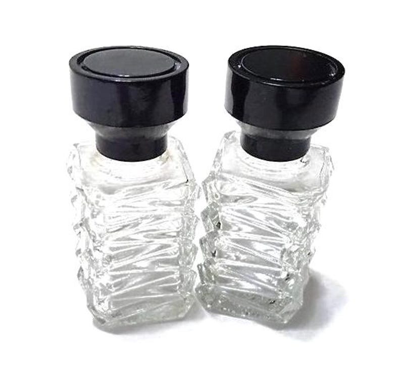 Vintage Perfume Bottles Small Pair of Art Deco Avon Stackable Bottles 1940's Scent Bottles Gift for Her image 1