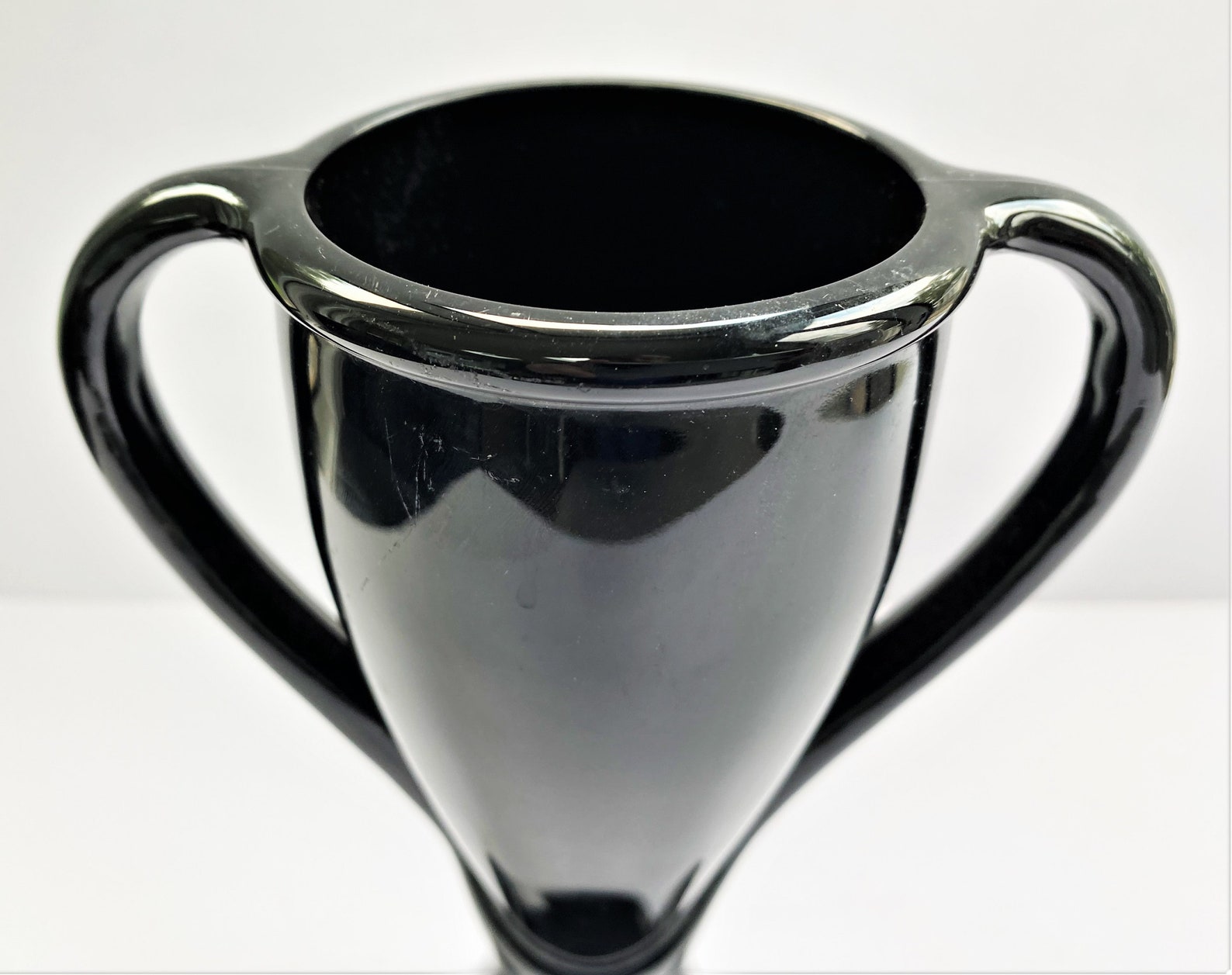 Antique Fostoria Tut Black Amethyst Glass Art Nouveau Double Etsy