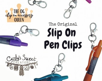 Slip On Pen Clips - Clip On Pen - Clip on Accessories - Badge Clip - Pen Holder - Pen Clip - Nurse Accessories - Badge Accessories