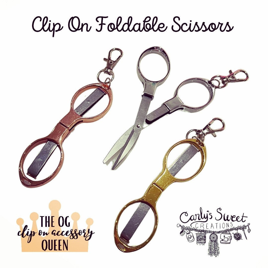 Clip on Foldable Scissors Foldable Scissor Keychain Etsy