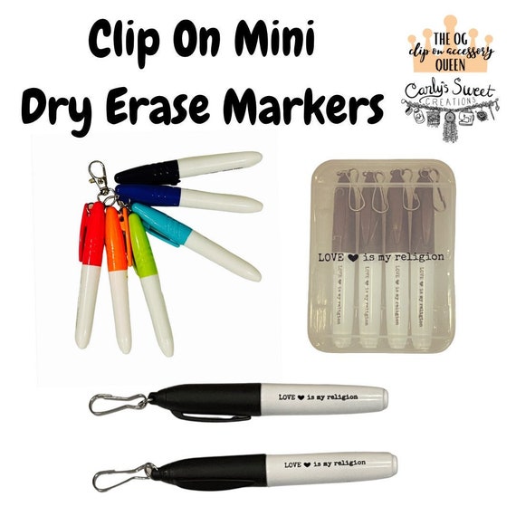 Mini Dry Erase Badge Clip Mini Clip on Markers Clip on Dry Erase Marker  Nurse Jewelry Mini Dry Erase Marker Nurse Marker 