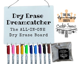 Dry Erase Dreamcatcher • The All In One Dry Erase Board • All In One White Board • Portable Dry Erase Station • Magnetic White Board