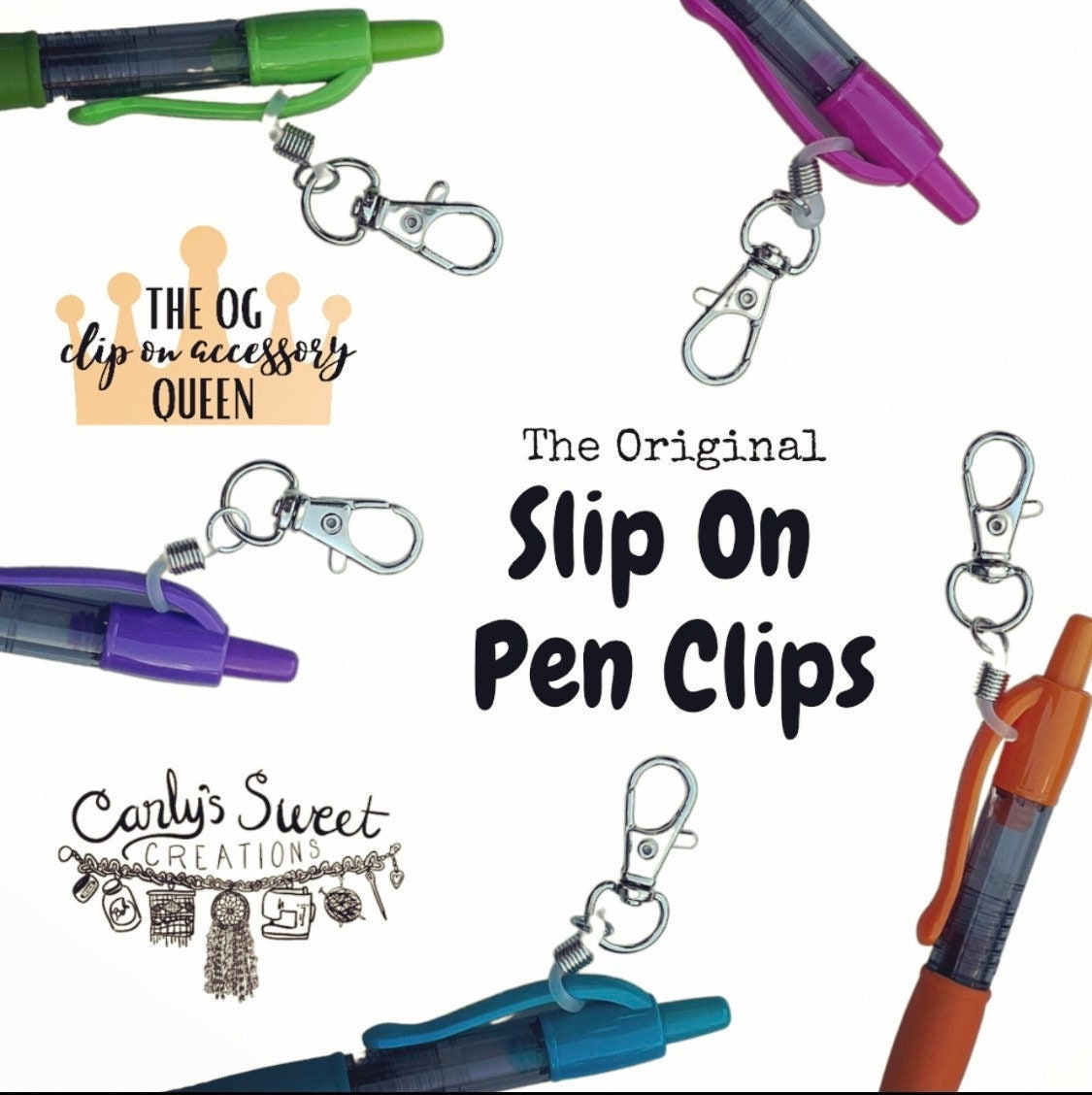 Slip on Pen Clips Clip Pen Clip Accessories Badge - Etsy