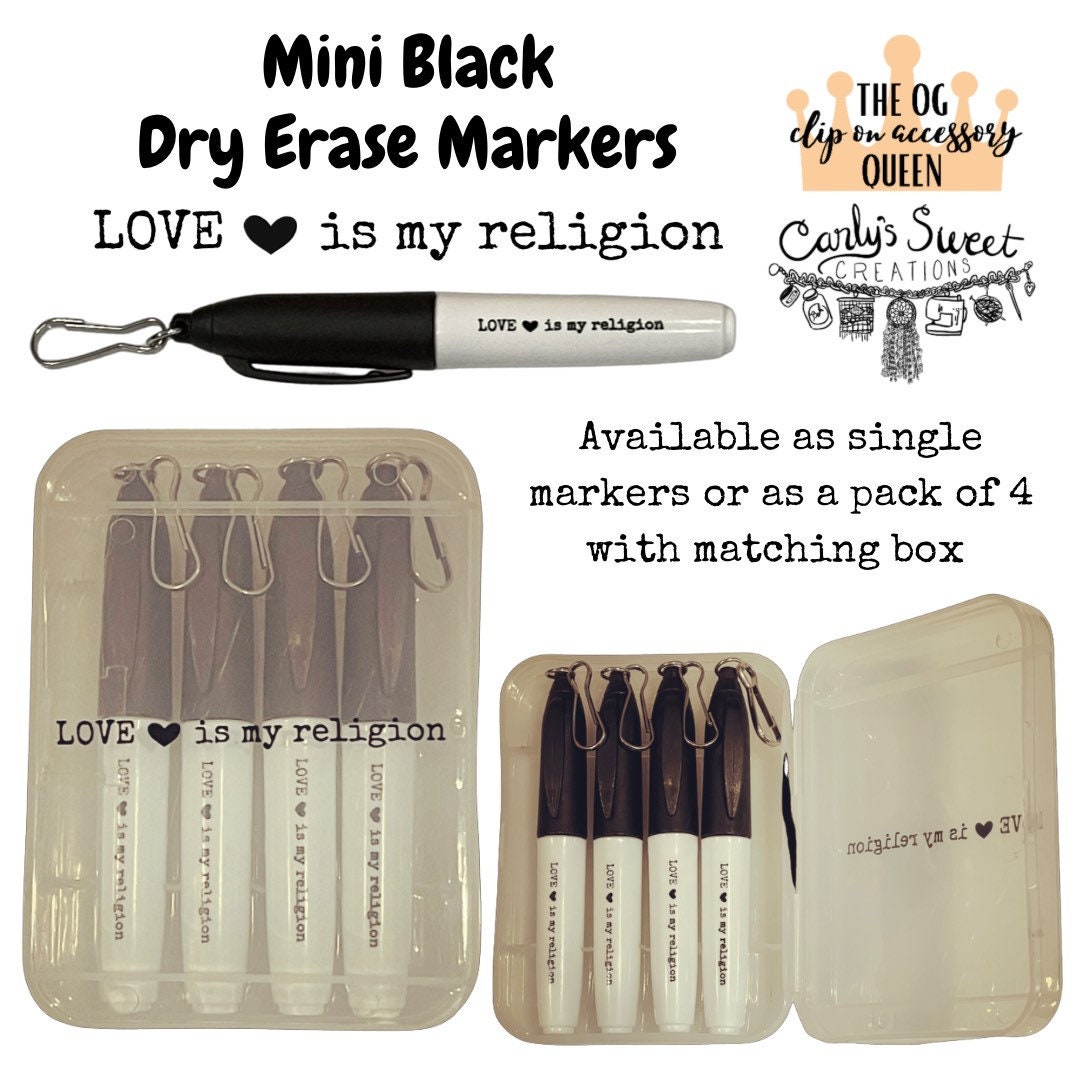 Mini Dry Erase Badge Clip Mini Clip on Markers Clip on Dry Etsy