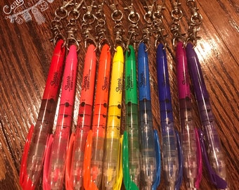 Clip on Liquid Sharpie Highlighter - Nurse Badge Clip - Nurse Accessories - Teacher Accessories - Sharpie Highlighter