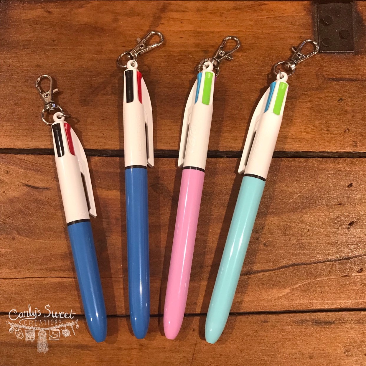 Mini & Regular BIC 4 Color Pen Clip - Mini Pen - 4 Color Pen - ID Clip -  Badge Clip - BIC Mini Pen