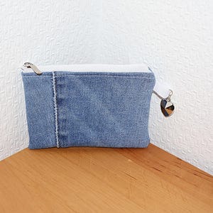 Jeans Münztäschchen upcycling Minigeldbeutel Mini Portmonee Kleine Geldbörse Geldbörse Geschenk Einschulung Ostergeschenk