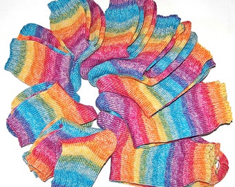 Regenbogensocken Größe 34/35 Stricksocken Kinder Wollsocken Wunschgröße Kuschelsocken