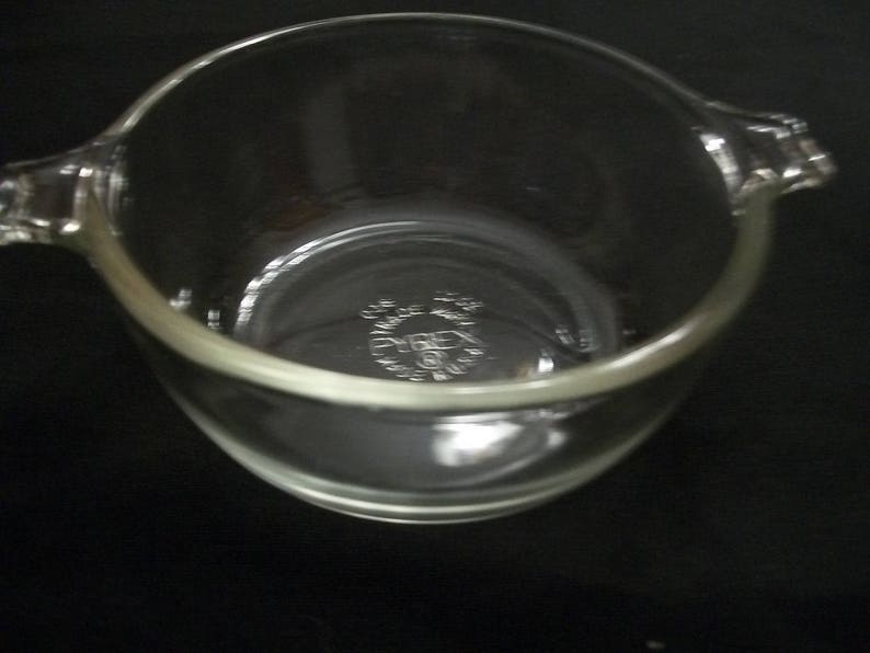 Vintage Pyrex Set Clear #018 and #019 Bowl and 20 oz. Casseroles 10 oz Baking Dish