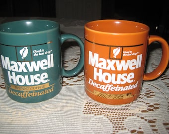 2 Vintage Maxwell House promotional mugs