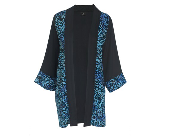Art Wear Kimono Pocket Cardigan One Size 1x 2x Batik Dressy | Etsy