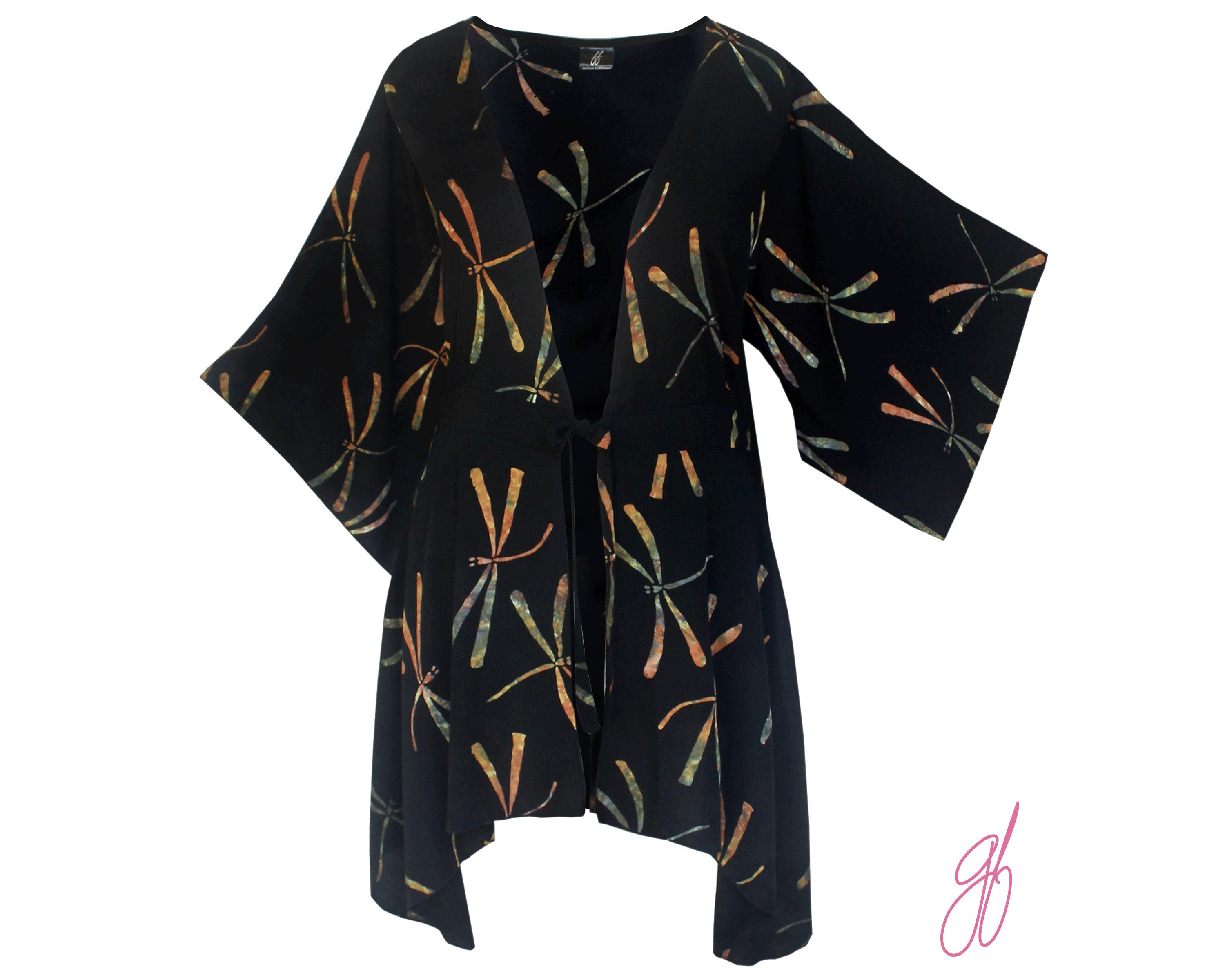 plus size black kimono cardigan